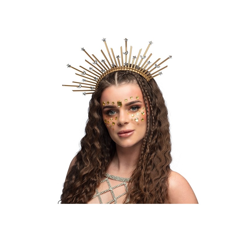TIARE COURONNE DIADEME HALO APOLLO OR ETOILES ET LUNES OR ET ARGENT8712026014757 TIARE COURONNE DIADEME HALO APOLLO OR ETOILES ET LUNES OR ET ARGENT8712026014757