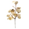 BRANCHE FEUILLES METALLISEES OR 26 X 32 CM 