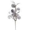 BRANCHE FEUILLES METALLISEES ARGENT 26 X 32 CM 