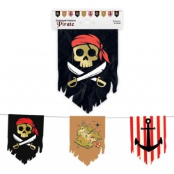 GUIRLANDE PAVILLONS PIRATE 10 FANIONS 3 METRES