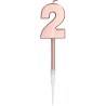 BOUGIE CHIFFRE 2 ROSE GOLD 