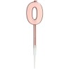 BOUGIE CHIFFRE 0 ROSE GOLD 