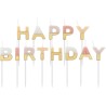 BOUGIE HAPPY BIRTHDAY ROSE PASTEL LILAS ET OR