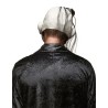 MASQUE LATEX CLOWN ROCKEUR NOIR ET BLANC PETIT CHAPEAU DE COTE