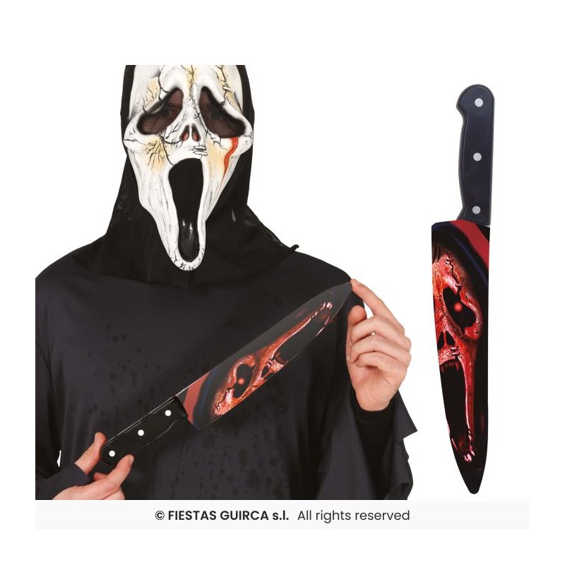 COUTEAU TUEUR SANGLANT 37 CM COUTEAU TUEUR SANGLANT 37 CM
