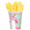8 GOBELETS CARTON 250 ML LICORNE PASTEL