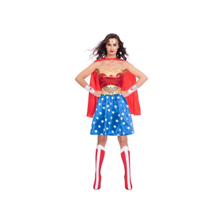 DEGUISEMENT WONDERWOMAN ROBE BLEU ET ROUGE TAILLE XL