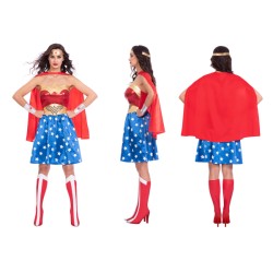 DEGUISEMENT WONDERWOMAN ROBE BLEU ET ROUGE TAILLE M