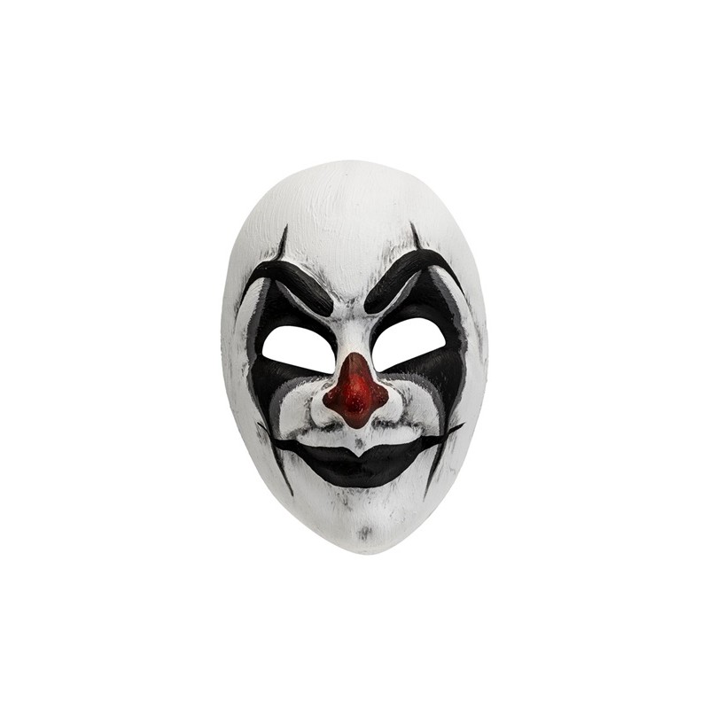 MASQUE COMMEDIA DELL'ARTE CLOWN NOIR ET BLANC NEZ ROUGE MASQUE COMMEDIA DELL'ARTE CLOWN NOIR ET BLANC NEZ ROUGE