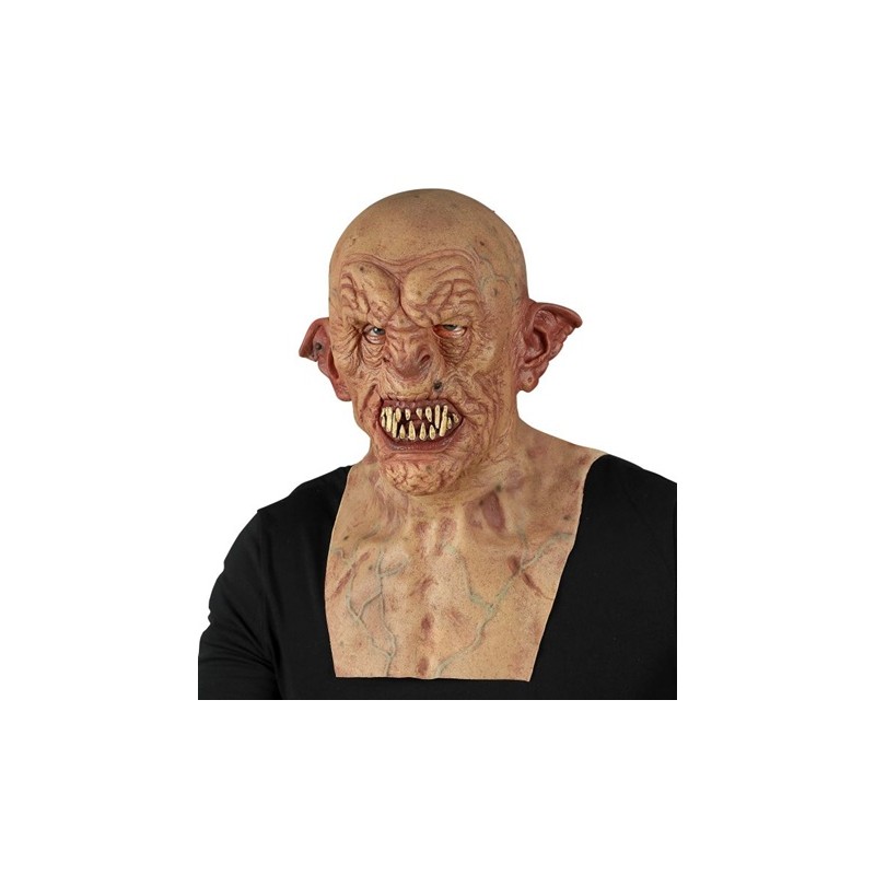 MASQUE TETE COMPLETE DE ZOMBIE AVEC MENTON & POITRINE" aspect silicone MASQUE TETE COMPLETE DE ZOMBIE AVEC MENTON & POITRINE" aspect silicone