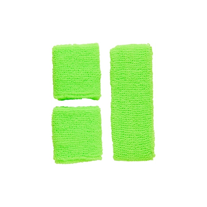 SET COMPLET BANDEAUX ET BRACELETS VERTS NEON SET COMPLET BANDEAUX ET BRACELETS VERTS NEON