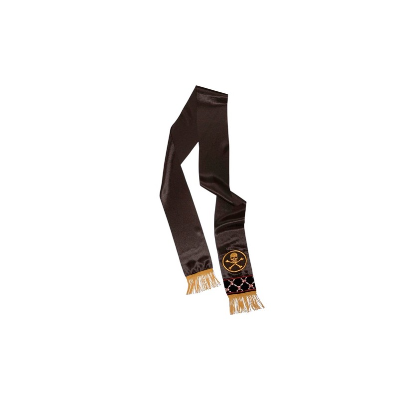 CEINTURE AVEC TETE DE MORT TISSU NOIR FRANGES OR CEINTURE AVEC TETE DE MORT TISSU NOIR FRANGES OR