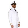 DEGUISEMENT VESTE DE CAPITAINE MARINE BLANCHE TAILLE S