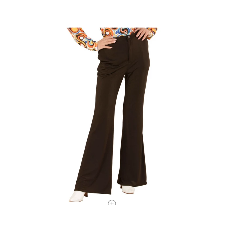 PANTALON PATTES D'ELEPHANT NOIR FEMME ANNEE 70 TAILLE S-M PANTALON PATTES D'ELEPHANT NOIR FEMME ANNEE 70 TAILLE S-M