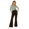 PANTALON PATTES D'ELEPHANT NOIR FEMME ANNEE 70 TAILLE S-M