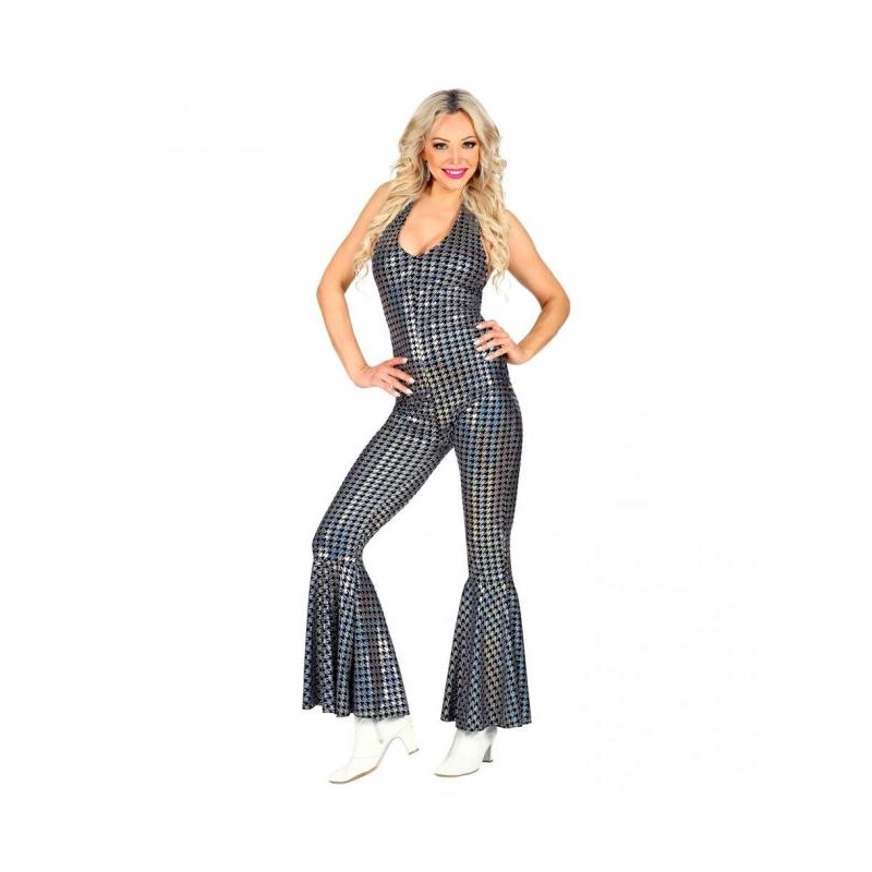 DEGUISEMENT FEMME COMBINAISON DISCO ARGENT - NOIR TAILLE S DEGUISEMENT FEMME COMBINAISON DISCO ARGENT - NOIR TAILLE S