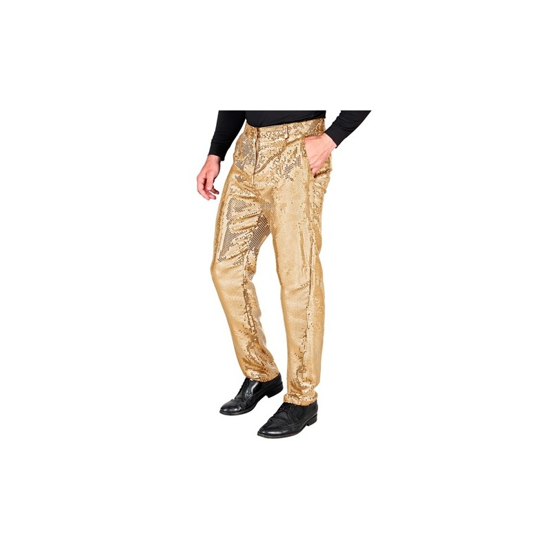 DEGUISEMENT PANTALON PAILLETTE SEQUIN DORE TAILLE L DEGUISEMENT PANTALON PAILLETTE SEQUIN DORE TAILLE L