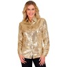 DEGUISEMENT CHEMISE FEMME SEQUIN OU PAILLETTE OR TAILLE S-M