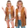 VESTE MARRON A FRANGES COACHELLA HIPPIE OU WESTERN TAILLE S-M