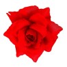 FLEUR ROSE ROUGE PINCE A CHEVEUX 10 CM