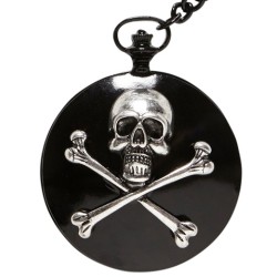 MONTRE A GOUSSET TETE DE MORT PIRATE