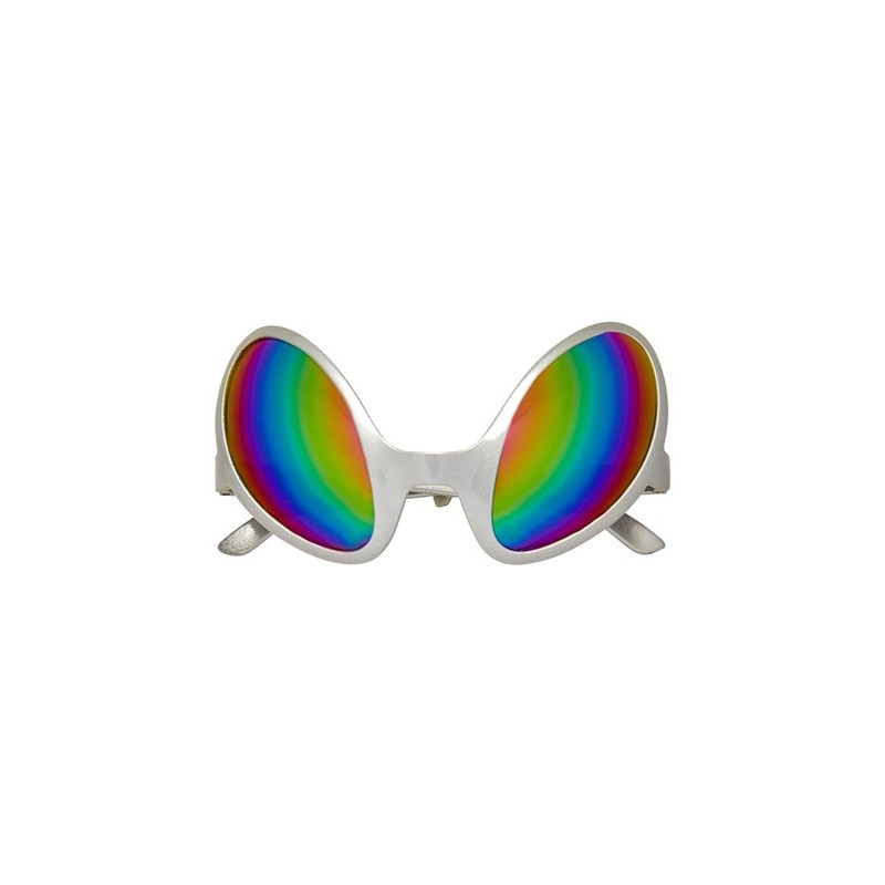 LUNETTES ALIEN EXTRATERRESTRE ARGENT VERRES IRISES LUNETTES ALIEN EXTRATERRESTRE ARGENT VERRES IRISES