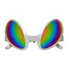 LUNETTES ALIEN EXTRATERRESTRE ARGENT VERRES IRISES