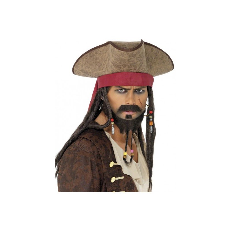 CHAPEAU PIRATE DES CARAIBES AVEC DREAD CHAPEAU PIRATE DES CARAIBES AVEC DREAD