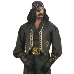 CEINTURE PIRATE EN TISSU TETE DE MORT