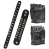 MITAINES EN CUIR ET BRACELET ET RAS DE COU ROCKEUR/BIKER 