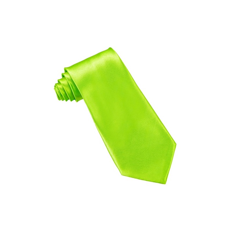 CRAVATE SATIN VERT FLUO CRAVATE SATIN VERT FLUO