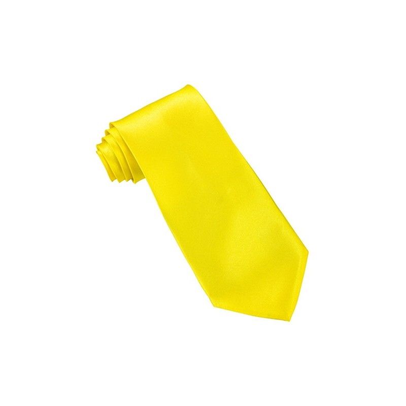 CRAVATE SATIN JAUNE FLUO CRAVATE SATIN JAUNE FLUO