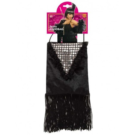 SAC A MAIN RETRO ANNEES 20 NOIR ROARING 20'S