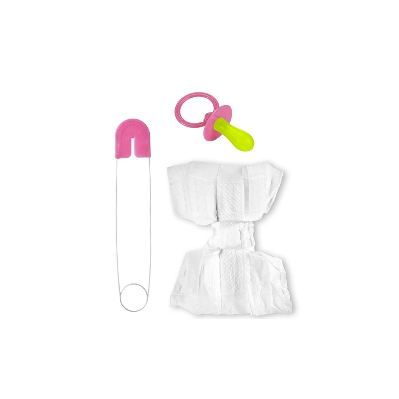KIT BEBE ROSE COUCHE CULOTTE TETINE EPINGLE A NOURICE