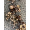 GUIRLANDE DE NOEL GRELOTS BOULES FEUILLES DE HOUX OR CHAMPAGNE 1.2 METRES