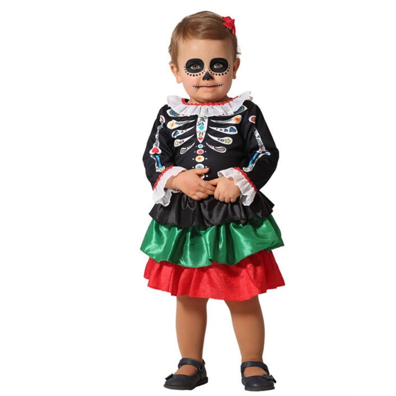 DEGUISEMENT DAY OF THE DEAD BEBE FILLE TAILLE 12-24 MOIS