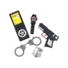 KIT POLICIER BADGE  MENOTTES PISTILET MONTRE CARTE DE POLICE