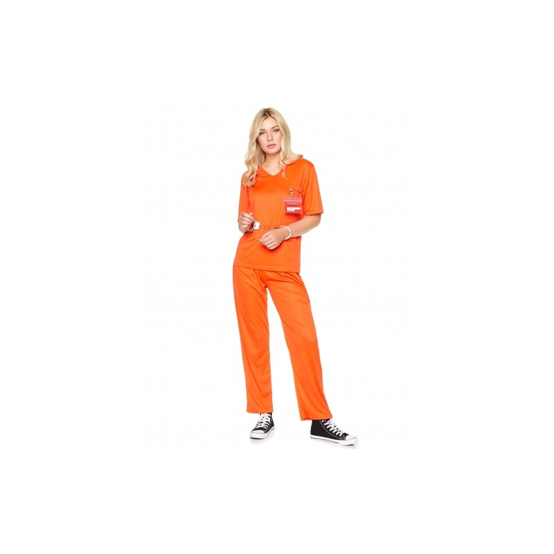 DEGUISEMENT PRISONNIERE ORANGE TAILLE XL