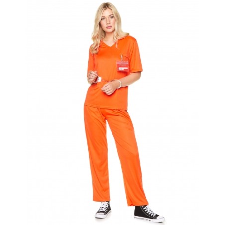 DEGUISEMENT PRISONNIERE ORANGE TAILLE XL