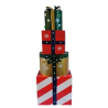 BOITES CADEAUX DE NOEL RONDES ET CARREES METAL AVEC LED LUMINEUSES MULTICOLORES