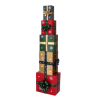 BOITES CADEAUX DE NOEL CARREES METAL AVEC LED LUMINEUSES MULTICOLORES