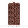 MOULE EN SILICONNE POUR 12 BISCUITS DE NOEL 10 X 20 CM