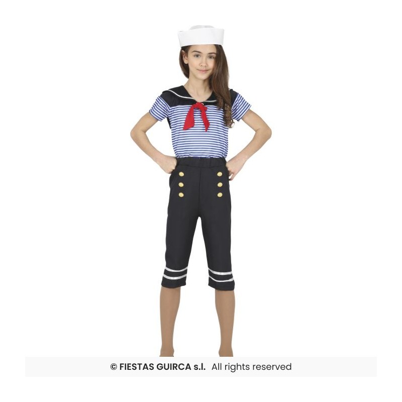 DEGUISEMENT MOUSSAILLON FILLE SAILOR TUNIQUE BLEUE TAILLE 7-9 ANS DEGUISEMENT MOUSSAILLON FILLE SAILOR TUNIQUE BLEUE TAILLE 7-9 ANS