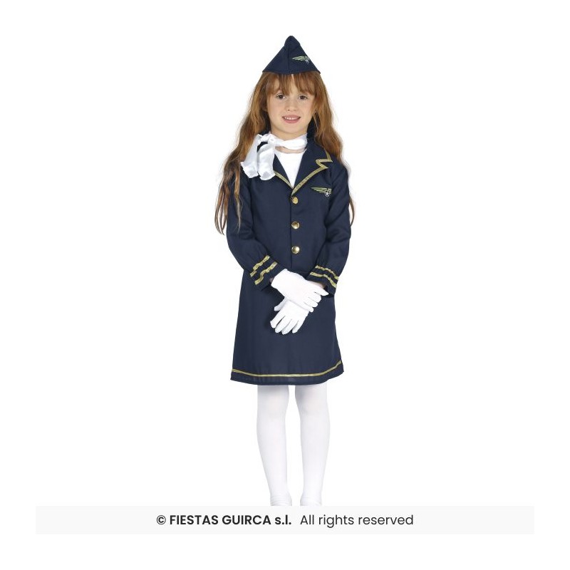 DEGUISEMENT HOTESSE DE L'AIR ROBE + CALOT BLEUE TAILLE 3-4 ANS DEGUISEMENT HOTESSE DE L'AIR ROBE + CALOT BLEUE TAILLE 3-4 ANS