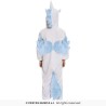 DEGUISEMENT PYJAMA KUGURUMI BLEU ET BLANC LICORNE TAILLE 7-9 ANS 