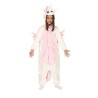 DEGUISEMENT ENFANT PYJAMA OU KUGURUMI  LICORNE BLANCHE ET ROSE TAILLE 5-6 ANS