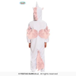 DEGUISEMENT PYJAMA KIGURUMI ROSE ET BLANC LICORNE TAILLE 10-12 ANS 