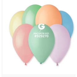 50 BALLONS COULEURS ASSORTIES PASTEL LATEX 30 CM 
