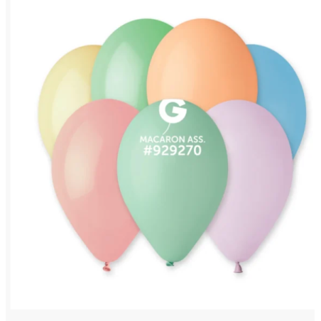 50 BALLONS COULEURS ASSORTIES PASTEL LATEX 30 CM 