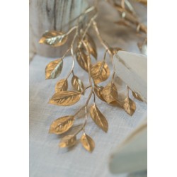 GUIRLANDE FEUILLES DE GARDENA DOREES 20 CM  X 1.50 M